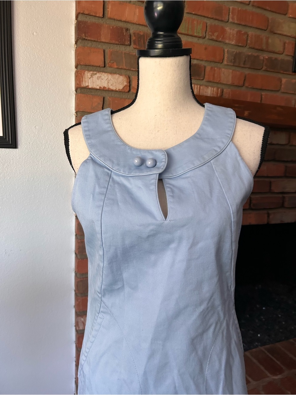 Tory Burch Gerrit Sleeveless Sheath Dress in Silverlake Blue Sz 2 - Picture 6 of 10